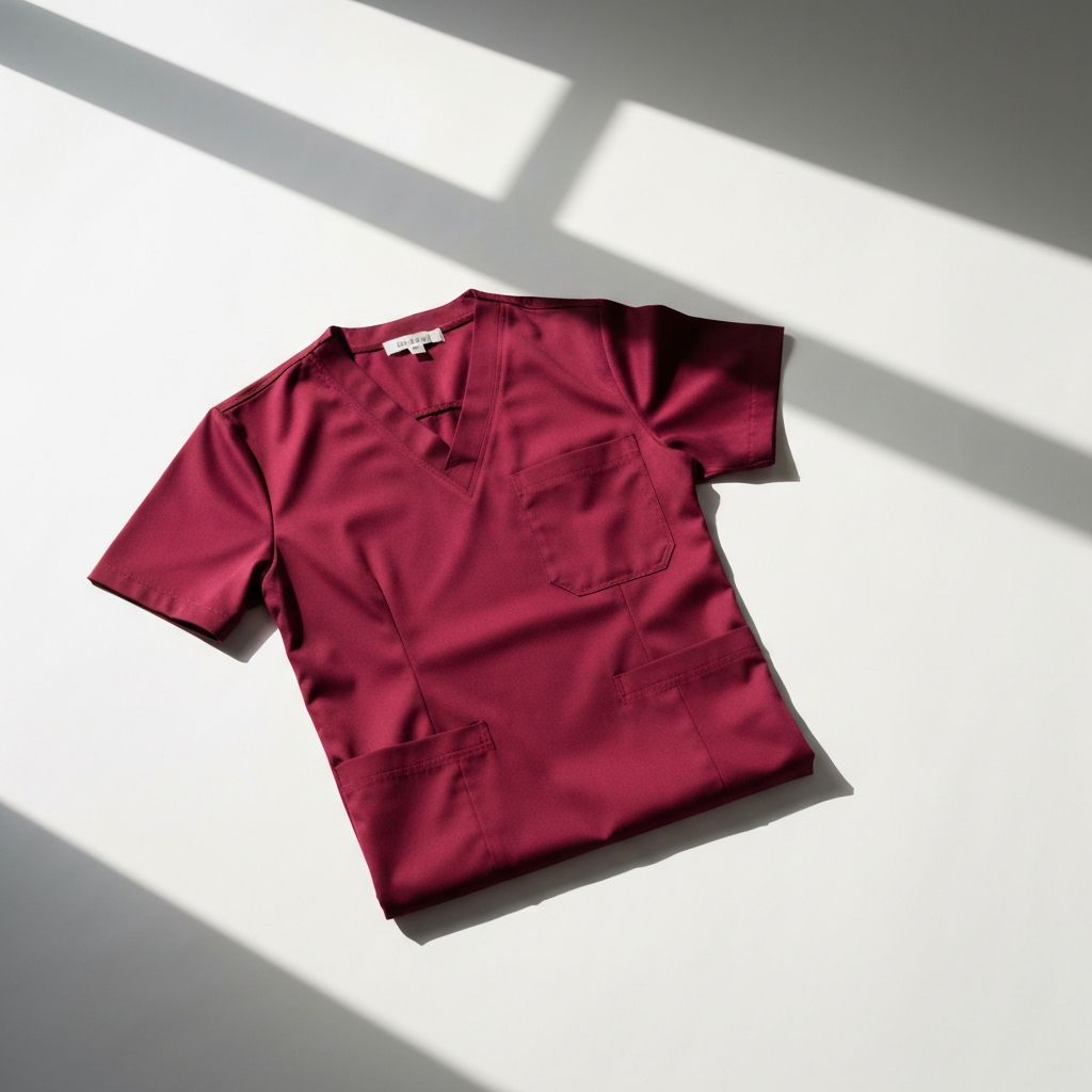 Burgundy Luxe Scrub Set